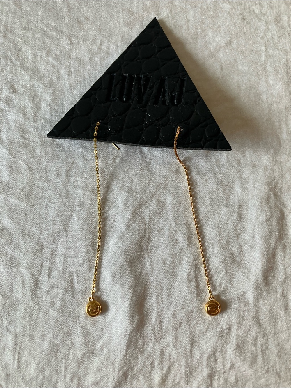 Luv AJ: Gold Tone Drop Rose Threader Earrings